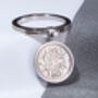 1936 90th Birthday Sixpence Coin Keyring Gift, thumbnail 1 of 6