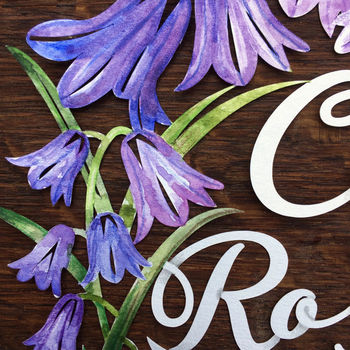 First Wedding Anniversary Bluebell Papercut Gift, 4 of 4