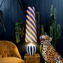 Peach Fuzz Helter Skelter Oversized Cone Lampshades, thumbnail 4 of 5