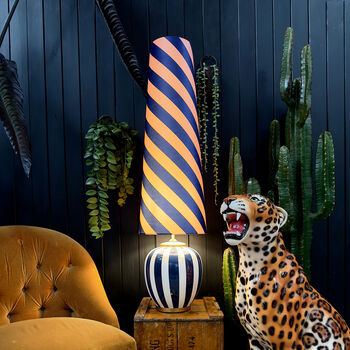 Peach Fuzz Helter Skelter Oversized Cone Lampshades, 4 of 5