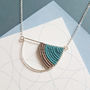 Silver Geometric Arc Necklace, thumbnail 2 of 7
