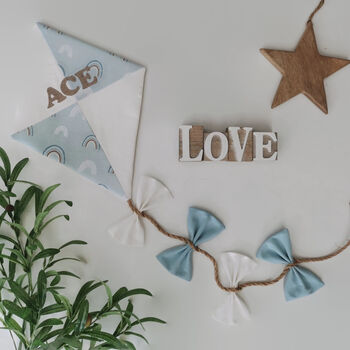 Personalised Baby Blue White Nursery Decor, Baby Shower, 9 of 10