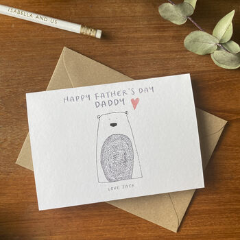 Personalised Father's Day Daddy Card Bear, 6 of 7