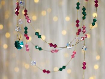 Crystal Christmas Garland, Handmade, 9 of 12