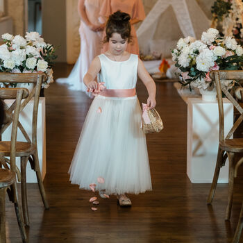 Personalised Flower Girl Basket With Optional Petals, 2 of 7