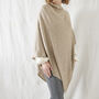 Fair Trade Luxury Soft Fine Knit Merino Cowl Poncho, thumbnail 3 of 12