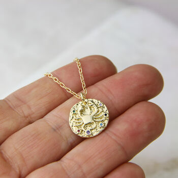 Zodiac Constellation Sign Coin Necklace, 5 of 10