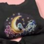 Celestial Ghost And Cat Embroidered Sweatshirt, thumbnail 3 of 4
