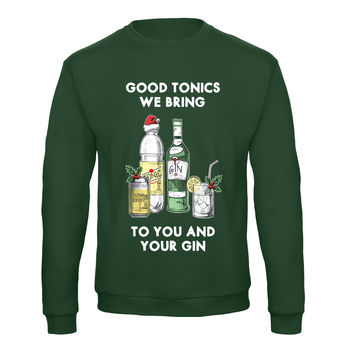 'Good Tonics We Bring' Christmas Jumper, 3 of 7