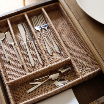 Marbury Rattan Cutlery Storage Organizer, 3 of 4