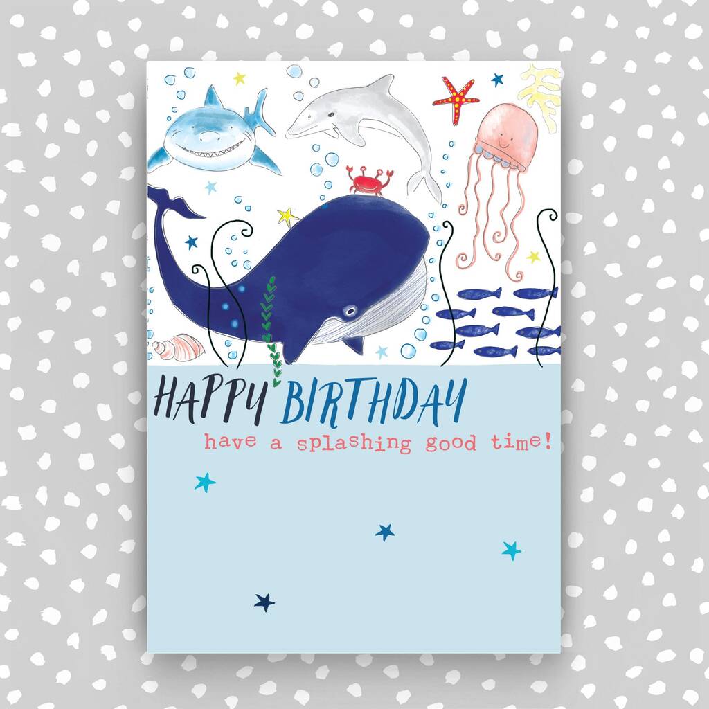 Happy Birthday Card For Children Sealife By Molly Mae