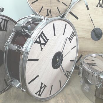 Large Drum Wall Clock 15 Inch, 6 of 8