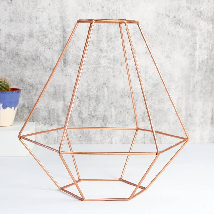 original_geometric copper lamp shade