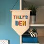 Personalised Kids Play Room Hanging Banner Sign, thumbnail 3 of 9