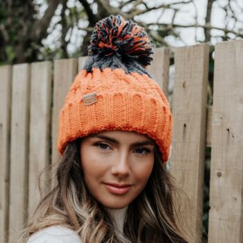 Adventurer Unisex Pom Beanie Bobble Hat, 4 of 8