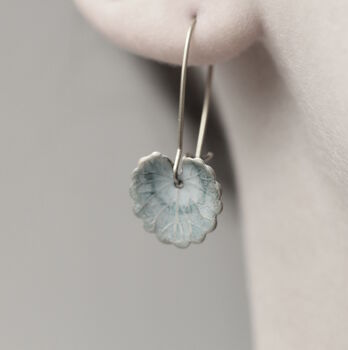 Cabbage Leaf Turquoise Earrings, 4 of 8