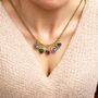 Family Birthstone Necklace With Heart Crystals, thumbnail 8 of 9