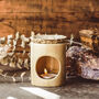 Crackled Cream And Marble Oil Burner – Ceramic Design, Wax Melt Compatible, thumbnail 2 of 4