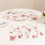 Set Of Four Helmsley Blush Cotton Floral Placemats, thumbnail 4 of 7