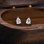 Sterling Silver Pear Cut Cz Earrings, thumbnail 5 of 12