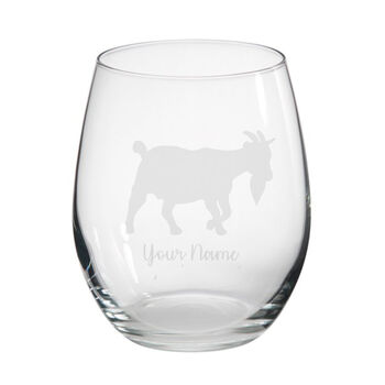Personalised Goat Engraved Glass, 4 of 6