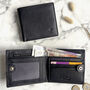 Black Leather Wallet With Rfid Protection, thumbnail 1 of 2