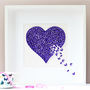 Handmade 3D Purple Framed Butterfly Heart, thumbnail 1 of 4