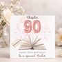 Sister 90th Birthday Card Personalised – Luxury Chapter Design With Optional Gems, thumbnail 1 of 2
