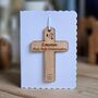 Personalised Communion Cross Hanging Decoration Card, thumbnail 1 of 4