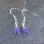 Lavender Purple Flower Drop Earrings, thumbnail 3 of 4