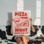 Pizza And Wine Kitchen Print, thumbnail 3 of 3