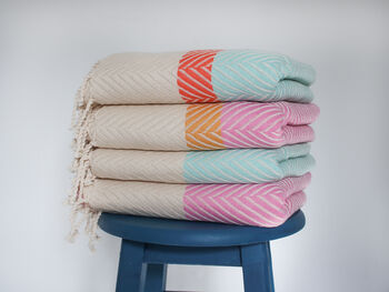 Handloomed Cotton Soft Throw Blanket, 6 of 12