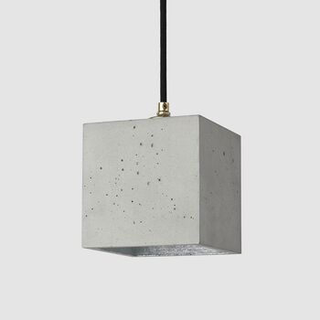 Handmade Light Grey Concrete Cube Ceiling Light, 3 of 5