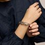 Silver Bangle With Blue Topaz, Iolite And Amethyst, thumbnail 2 of 9