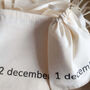 Reusable Handmade Advent Calendar Pouches In Natural Cotton, thumbnail 4 of 6