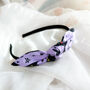 Purple Halloween Bow Headband Hair Accessory, thumbnail 1 of 5