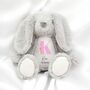 Personalised Bunny Rabbit Baby Girl Teddy, thumbnail 1 of 3