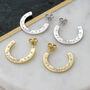 18ct Gold Plated Or Silver Scattered Crystal Earrings, thumbnail 2 of 6