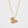 Resting Fawn Gold Chain Necklace, thumbnail 1 of 8