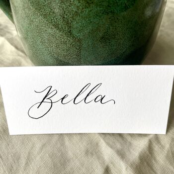 White Hand Calligraphy Place Cards, 4 of 5
