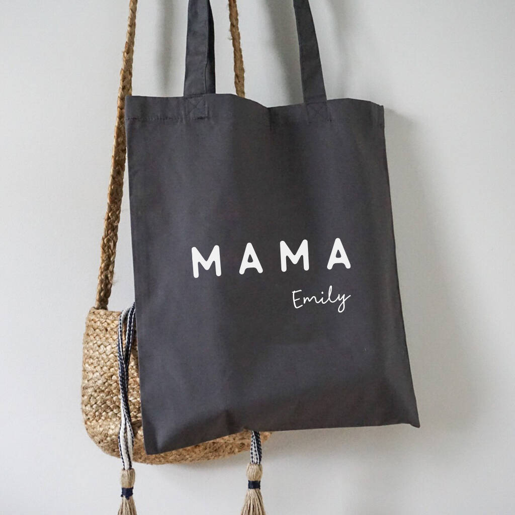 personalised mama organic cotton tote bag by florence and ottie | notonthehighstreet.com