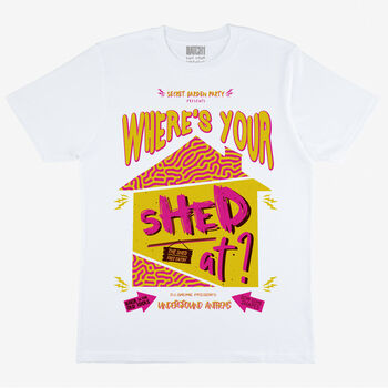 Where’s Your Shed At Women's Festival T Shirt, 3 of 3
