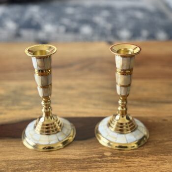 Set Of Two Vintage Style Tapered Candle Holder, 3 of 7
