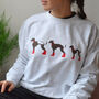 Personalised Whippet Family Jumper, thumbnail 1 of 5