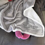 Personalised Grey Super Soft Winter Blanket, thumbnail 1 of 5