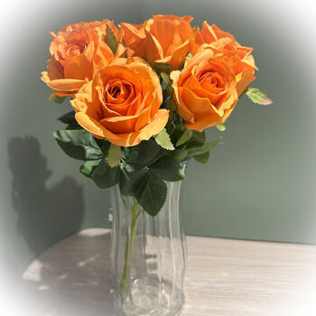 Faux Flowers Stems Bunched Roses, 5 of 6