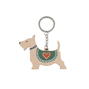 Wooden Scottie Dog Keyring Embroidery Kit | Craft | Hobby, 4 of 8