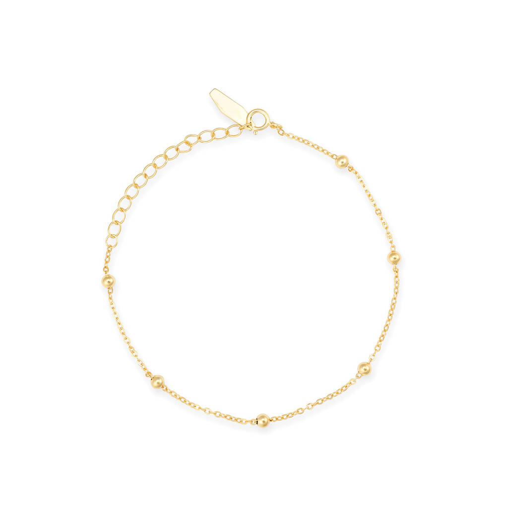 Dainty 14 K Gold Plated Silver Bracelet Set By Elk & Bloom