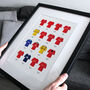 Nottm Forest Classic Retro Football Kits Team Print, thumbnail 1 of 4