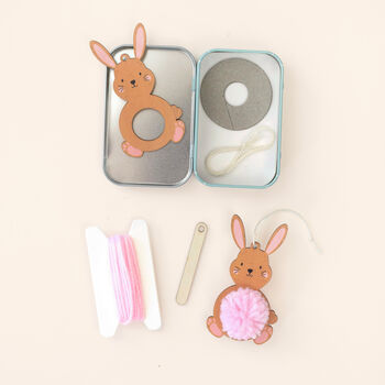 Make Your Own Pom Pom Bunny Decoration Kit, 4 of 7